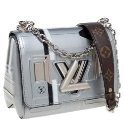 مملوكة مسبقًا Louis Vuitton Grey Leather Space Argent Twist PM Bag