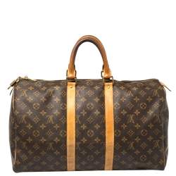 مملوكة مسبقًا Louis Vuitton Monogram Canvas Keepall 45 Bag