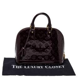 مملوكة مسبقًا Louis Vuitton Amarante Monogram Vernis Leather Alma PM Bag