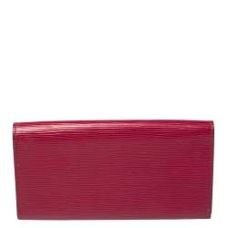 Pre Owned Louis Vuitton Fuchsia Epi Leather Emilie Wallet