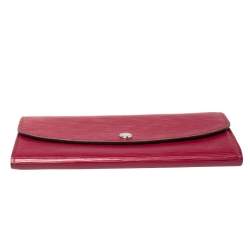 Pre Owned Louis Vuitton Fuchsia Epi Leather Emilie Wallet