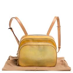 Pre Owned Louis Vuitton Lime Monogram Vernis Murray Backpack