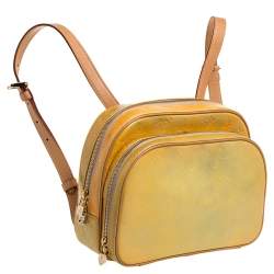Pre Owned Louis Vuitton Lime Monogram Vernis Murray Backpack
