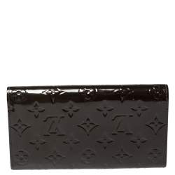 مملوكة مسبقًا Louis Vuitton Terre D'Ombre Monogram Vernis Leather Sarah Wallet