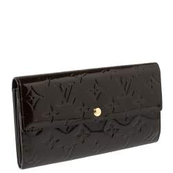 مملوكة مسبقًا Louis Vuitton Terre D'Ombre Monogram Vernis Leather Sarah Wallet