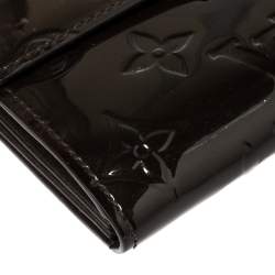 مملوكة مسبقًا Louis Vuitton Terre D'Ombre Monogram Vernis Leather Sarah Wallet