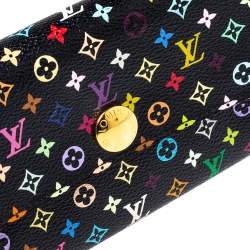 Pre Owned محفظة لوي فيتون كانفاس أسود مونوغرامي متعدد الألوان