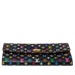 Pre Owned محفظة لوي فيتون كانفاس أسود مونوغرامي متعدد الألوان