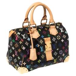 Pre Owned Louis Vuitton Black Monogram Multicolore Canvas Speedy 30 Bag
