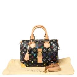 Pre Owned Louis Vuitton Black Monogram Multicolore Canvas Speedy 30 Bag