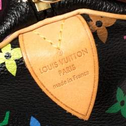 Pre Owned Louis Vuitton Black Monogram Multicolore Canvas Speedy 30 Bag