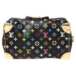 Pre Owned Louis Vuitton Black Monogram Multicolore Canvas Speedy 30 Bag