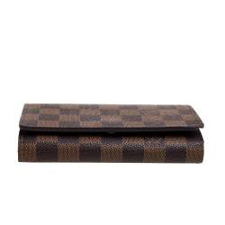 Pre Owned Louis Vuitton Damier Ebene Canvas Porte Monnaie Billets Tresor Wallet