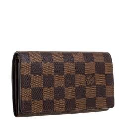 Pre Owned Louis Vuitton Damier Ebene Canvas Porte Monnaie Billets Tresor Wallet