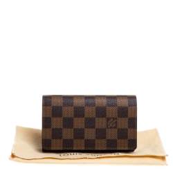 Pre Owned Louis Vuitton Damier Ebene Canvas Porte Monnaie Billets Tresor Wallet