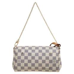 Pre Owned Louis Vuitton Damier Azur Canvas Favorite PM Bag