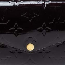 Pre Owned Louis Vuitton Amarante Monogram Vernis Sarah Wallet