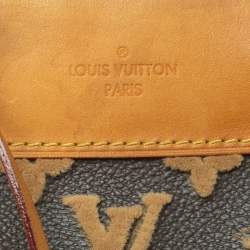 Pre Owned Louis Vuitton Caramel Monogram Coated Canvas and Leather Limited Edition Tuffetage Deauville Cube Bag