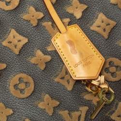 Pre Owned Louis Vuitton Caramel Monogram Coated Canvas and Leather Limited Edition Tuffetage Deauville Cube Bag