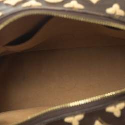 Pre Owned Louis Vuitton Caramel Monogram Coated Canvas and Leather Limited Edition Tuffetage Deauville Cube Bag
