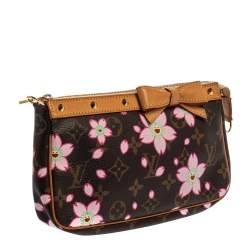 Pre Owned Louis Vuitton Monogram Canvas Cherry Blossom Pochette Accessories