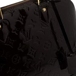Pre Owned Louis Vuitton Amarante Monogram Vernis Leather Alma PM Bag
