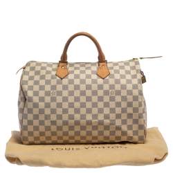 Pre Owned Louis Vuitton Damier Azur Canvas Speedy 35 Bag