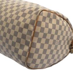 Pre Owned Louis Vuitton Damier Azur Canvas Speedy 35 Bag