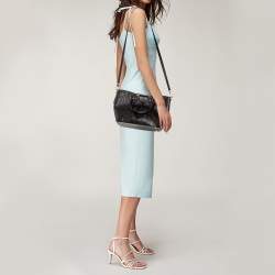 Pre Owned Louis Vuitton Black Monogram Empreinte Leather Mazarine PM Bag