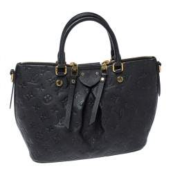 Pre Owned Louis Vuitton Black Monogram Empreinte Leather Mazarine PM Bag