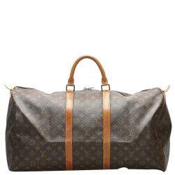 مملوكة مسبقًا Louis Vuitton Brown Monogram Canvas Keepall 55 Bag