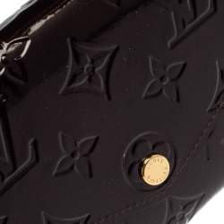 Pre Owned Louis Vuitton Amarante Monogram Vernis Sarah Wallet