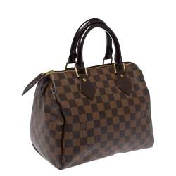 Pre Owned Louis Vuitton Damier Ebene Canvas Speedy 25 Bag
