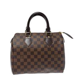 Pre Owned Louis Vuitton Damier Ebene Canvas Speedy 25 Bag