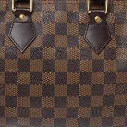 Pre Owned Louis Vuitton Damier Ebene Canvas Speedy 25 Bag