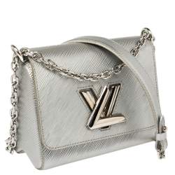 Pre Owned Louis Vuitton Silver Epi Leather Twist PM Bag