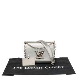 Pre Owned Louis Vuitton Silver Epi Leather Twist PM Bag