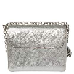 Pre Owned Louis Vuitton Silver Epi Leather Twist PM Bag