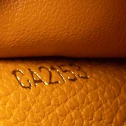 Pre Owned Louis Vuitton Yellow Monogram Empreinte Leather Curieuse Long Wallet