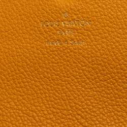 Pre Owned Louis Vuitton Yellow Monogram Empreinte Leather Curieuse Long Wallet