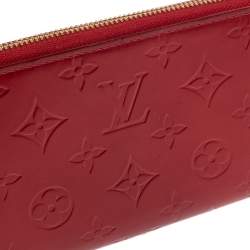 Pre Owned محفظة لوى فيتون سحاب فيرنيه مونوغرامية دامور حمراء  