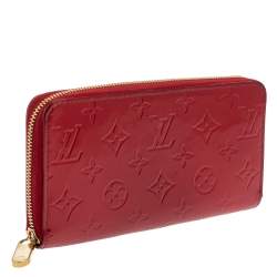 Pre Owned محفظة لوى فيتون سحاب فيرنيه مونوغرامية دامور حمراء  
