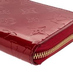 Pre Owned محفظة لوى فيتون سحاب فيرنيه مونوغرامية دامور حمراء  