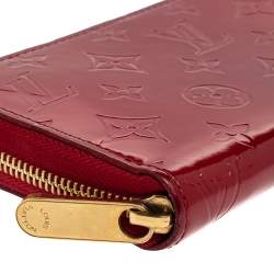 Pre Owned محفظة لوى فيتون سحاب فيرنيه مونوغرامية دامور حمراء  