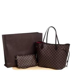 Pre Owned Louis Vuitton Damier Ebene Canvas Neverfull MM Bag