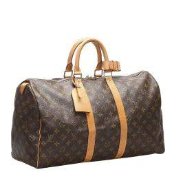 مملوكة مسبقًا Louis Vuitton Brown Monogram Canvas Keepall 45 bag   