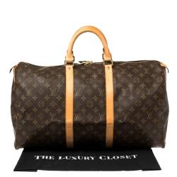 Pre Owned Louis Vuitton Monogram Canvas Keepall 50 Bag