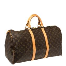 Pre Owned Louis Vuitton Monogram Canvas Keepall 50 Bag