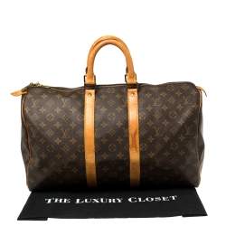 مملوكة مسبقًا Louis Vuitton Monogram Canvas Keepall 45 Bag