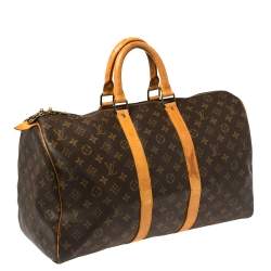 مملوكة مسبقًا Louis Vuitton Monogram Canvas Keepall 45 Bag